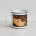 Left View Custom Antioch California Map Enamel Mug in Ember