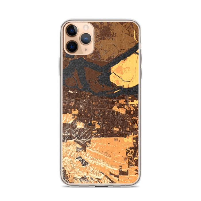 Custom iPhone 11 Pro Max Antioch California Map Phone Case in Ember