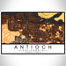 Antioch California Map Print Landscape Orientation in Ember Style With Shaded Background