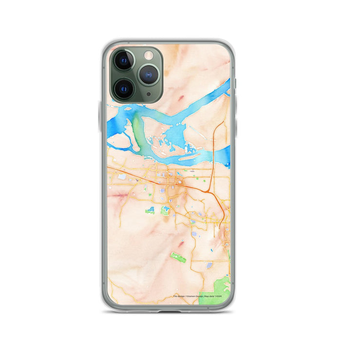 Custom iPhone 11 Pro Antioch California Map Phone Case in Watercolor
