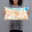 Person holding 20x12 Custom Antioch California Map Throw Pillow in Watercolor
