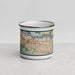 Front View Custom Antioch California Map Enamel Mug in Woodblock