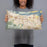 Person holding 20x12 Custom Antioch California Map Throw Pillow in Woodblock