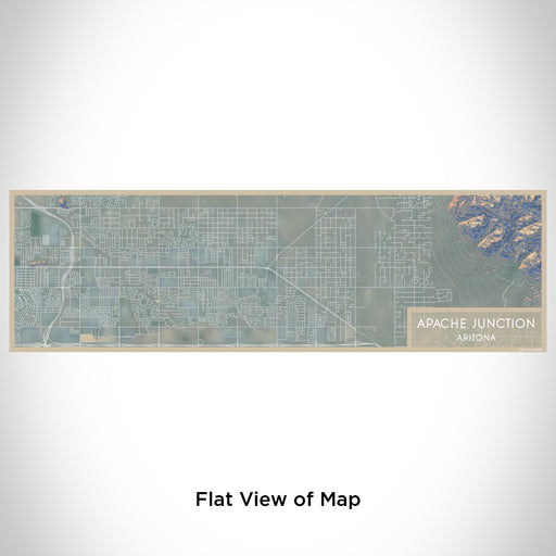 Flat View of Map Custom Apache Junction Arizona Map Enamel Mug in Afternoon