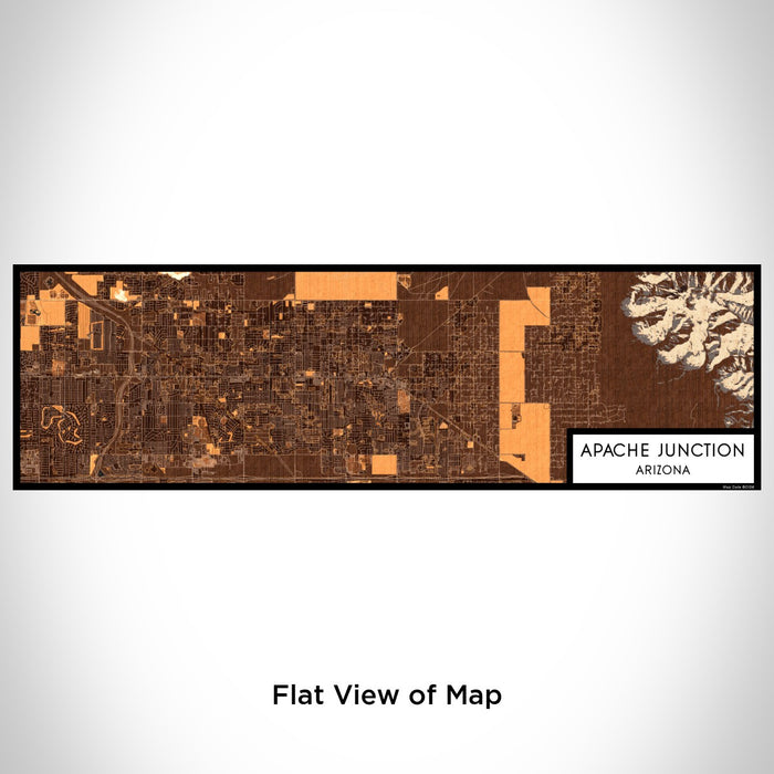 Flat View of Map Custom Apache Junction Arizona Map Enamel Mug in Ember