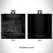 Rendered View of Apache Junction Arizona Map Engraving on 6oz Stainless Steel Flask in Black