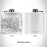 Rendered View of Apache Junction Arizona Map Engraving on 6oz Stainless Steel Flask in White