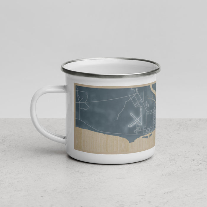 Left View Custom Apalachicola Florida Map Enamel Mug in Afternoon