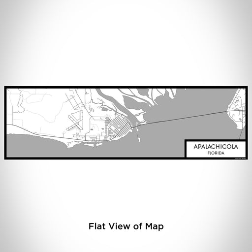 Flat View of Map Custom Apalachicola Florida Map Enamel Mug in Classic