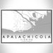 Apalachicola Florida Map Print Landscape Orientation in Classic Style With Shaded Background