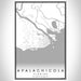 Apalachicola Florida Map Print Portrait Orientation in Classic Style With Shaded Background