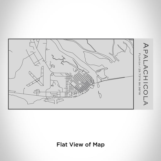 Rendered View of Apalachicola Florida Map Engraving on 17oz Stainless Steel Insulated Cola Bottle
