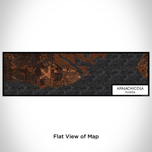 Flat View of Map Custom Apalachicola Florida Map Enamel Mug in Ember