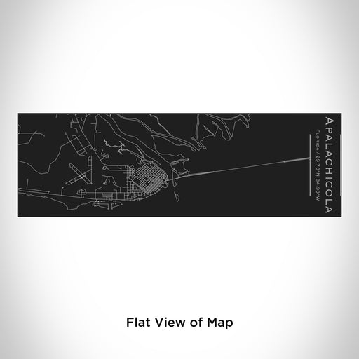 Rendered View of Apalachicola Florida Map Engraving on 10oz Stainless Steel Insulated Cup with Sliding Lid in Black