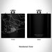 Rendered View of Apalachicola Florida Map Engraving on 6oz Stainless Steel Flask in Black