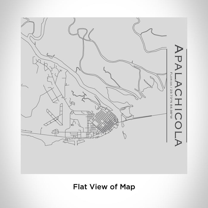 Rendered View of Apalachicola Florida Map Engraving on 17oz Stainless Steel Insulated Tumbler