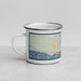 Left View Custom Apalachicola Florida Map Enamel Mug in Woodblock