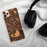 Custom Apex North Carolina Map Phone Case in Ember on Table with Black Headphones