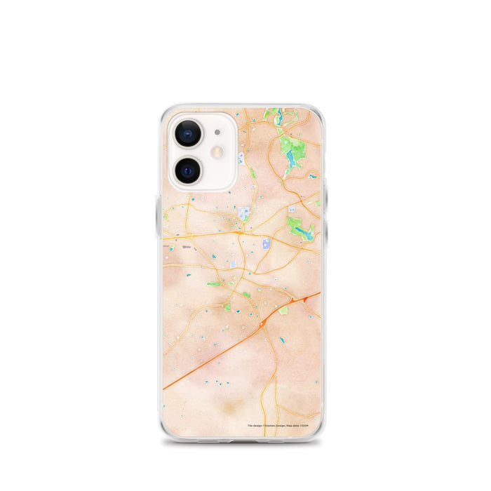 Custom Apex North Carolina Map iPhone 12 mini Phone Case in Watercolor