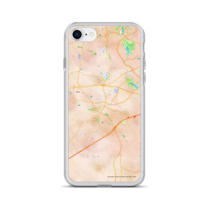 Custom Apex North Carolina Map iPhone SE Phone Case in Watercolor