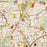Apex North Carolina Map Print in Woodblock Style Zoomed In Close Up Showing Details