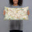 Person holding 20x12 Custom Apex North Carolina Map Throw Pillow in Woodblock
