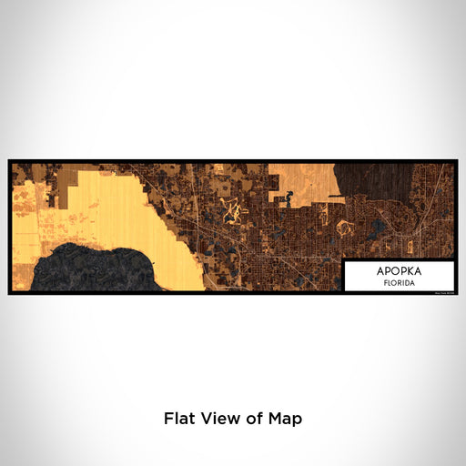 Flat View of Map Custom Apopka Florida Map Enamel Mug in Ember