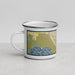 Left View Custom Apopka Florida Map Enamel Mug in Woodblock