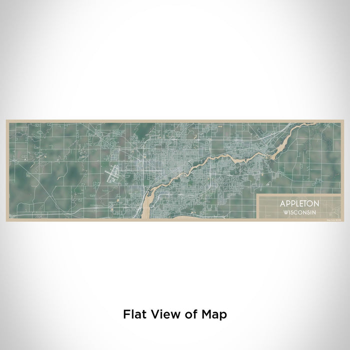 Flat View of Map Custom Appleton Wisconsin Map Enamel Mug in Afternoon