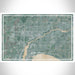Appleton Wisconsin Map Print Landscape Orientation in Afternoon Style With Shaded Background