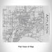 Rendered View of Appleton Wisconsin Map Engraving on 20oz Stainless Steel Insulated Bottle with Bamboo Top