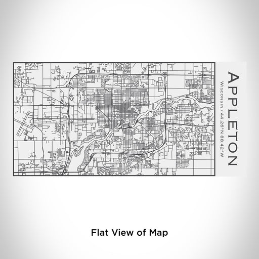 Rendered View of Appleton Wisconsin Map Engraving on 17oz Stainless Steel Insulated Cola Bottle in White