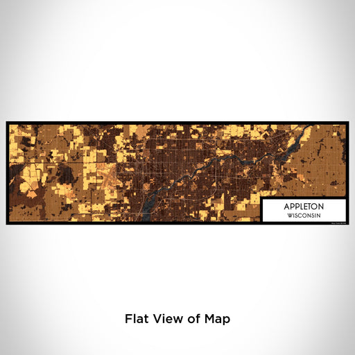 Flat View of Map Custom Appleton Wisconsin Map Enamel Mug in Ember