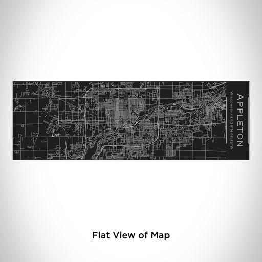 Rendered View of Appleton Wisconsin Map Engraving on 10oz Stainless Steel Insulated Cup with Sliding Lid in Black