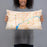Person holding 20x12 Custom Appleton Wisconsin Map Throw Pillow in Watercolor