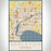 Appleton Wisconsin Map Print Portrait Orientation in Woodblock Style With Shaded Background
