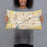 Person holding 20x12 Custom Appleton Wisconsin Map Throw Pillow in Woodblock