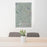 24x36 Apple Valley California Map Print Portrait Orientation in Afternoon Style Behind 2 Chairs Table and Potted Plant