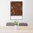 24x36 Apple Valley California Map Print Portrait Orientation in Ember Style Behind 2 Chairs Table and Potted Plant