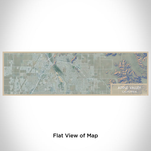 Flat View of Map Custom Apple Valley California Map Enamel Mug in Afternoon