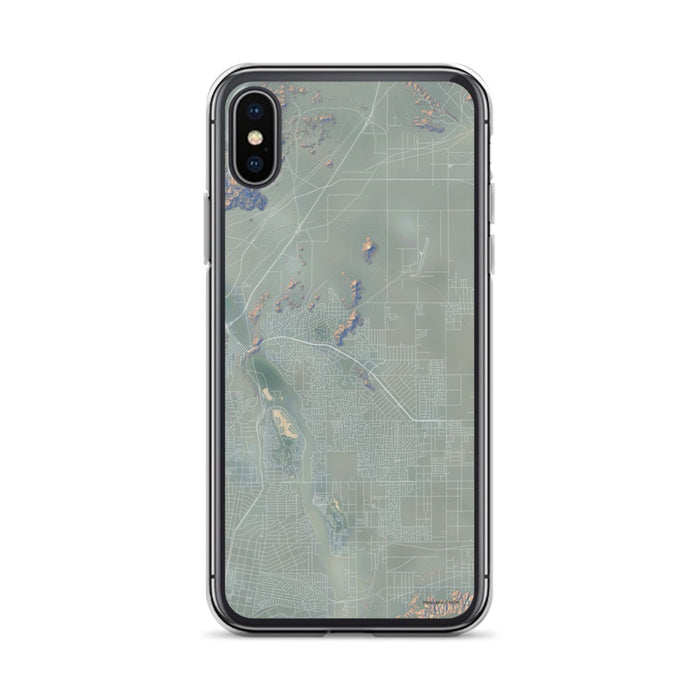 Custom iPhone X/XS Apple Valley California Map Phone Case in Afternoon
