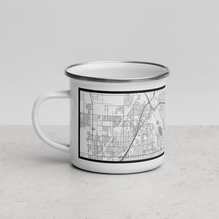 Left View Custom Apple Valley California Map Enamel Mug in Classic