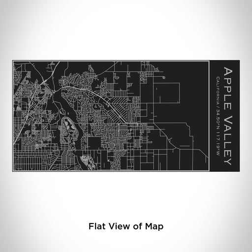 Rendered View of Apple Valley California Map Engraving on 17oz Stainless Steel Insulated Cola Bottle in Black