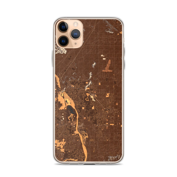 Custom iPhone 11 Pro Max Apple Valley California Map Phone Case in Ember
