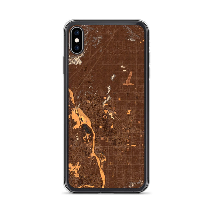 Custom iPhone XS Max Apple Valley California Map Phone Case in Ember