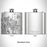 Rendered View of Apple Valley California Map Engraving on 6oz Stainless Steel Flask