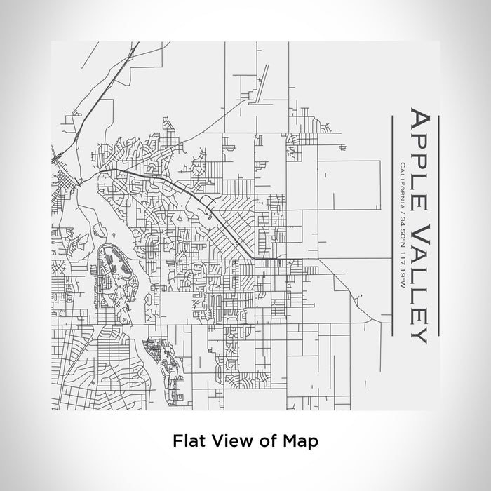 Rendered View of Apple Valley California Map Engraving on 17oz Stainless Steel Insulated Tumbler in White