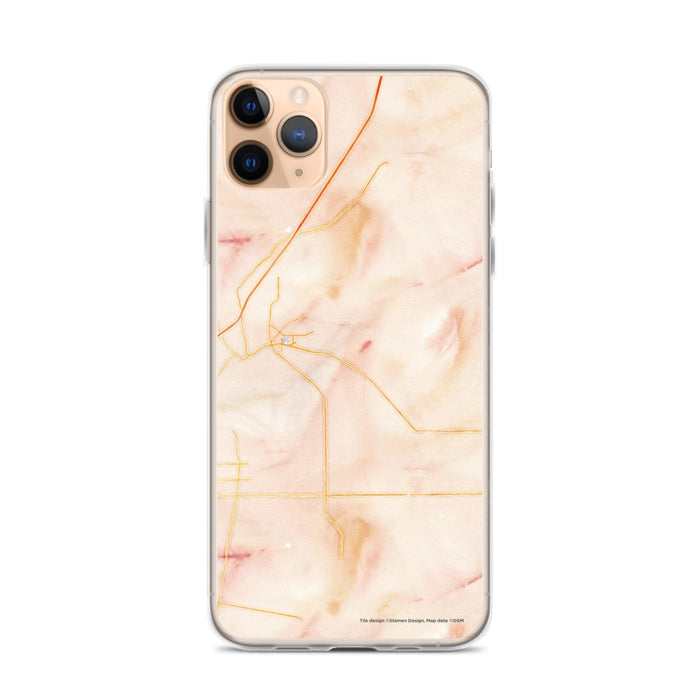 Custom iPhone 11 Pro Max Apple Valley California Map Phone Case in Watercolor