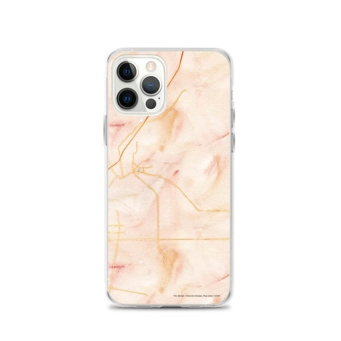 Custom iPhone 12 Pro Apple Valley California Map Phone Case in Watercolor