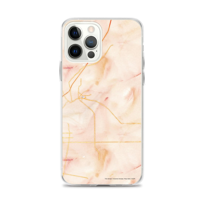 Custom iPhone 12 Pro Max Apple Valley California Map Phone Case in Watercolor